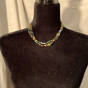 Hand-knotted multicolor necklace